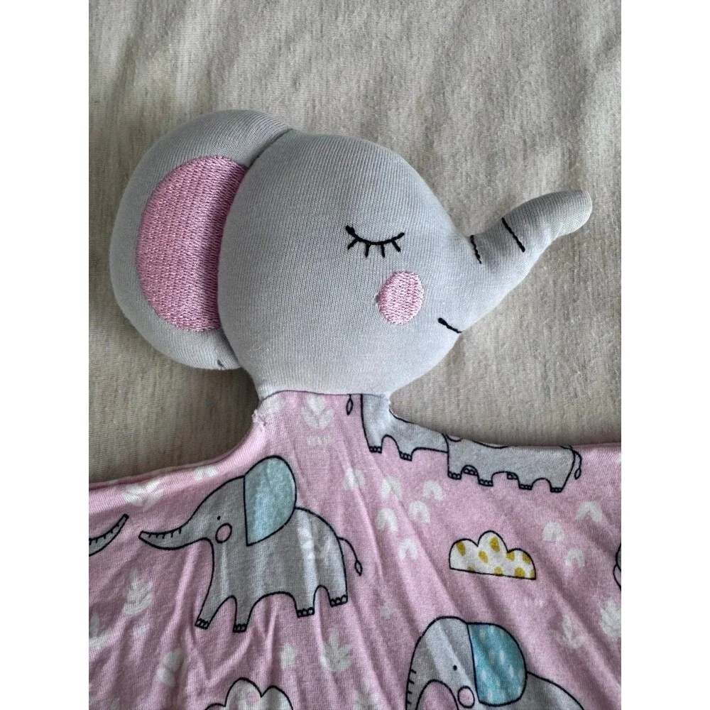 Little Sleepies pink elephant lovey